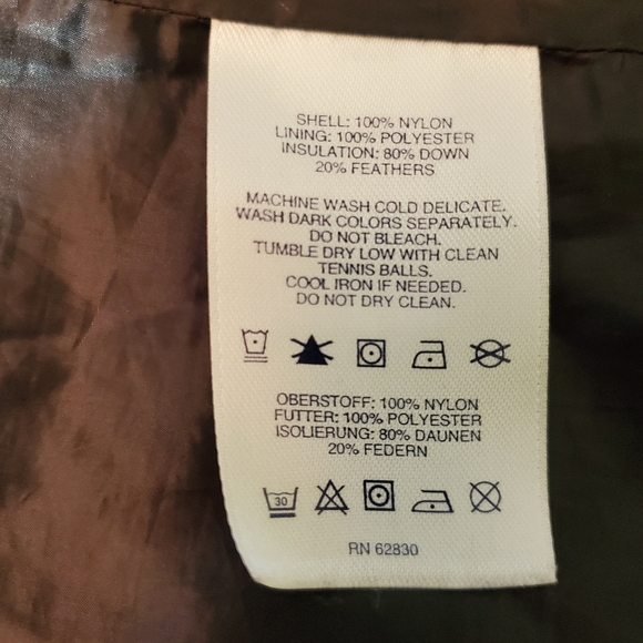 Lands End black puffer jacket XL - 18 - Picture 3 of 3